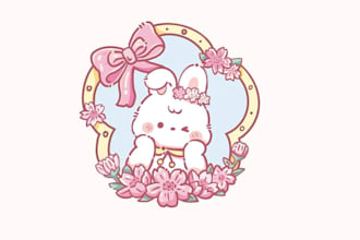 create a cute kawaii logo for your
