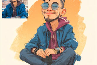 draw cool portrait cartoon caricature