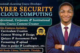create online course content for cybersecurity training and employee awareness