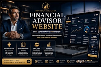 build financial advisor website with consultation CRM, tax, consultation website