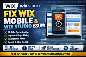 fix wix mobile, fix wix studio responsiveness, bugs and layout issues