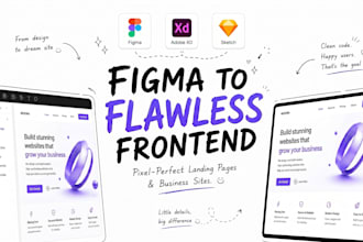 convert figma to a fast, responsive react and next js website
