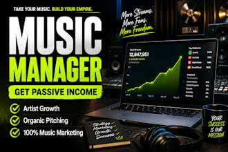 music manager, fix and distribute music on distrokid, cd baby, ditto, tunecore