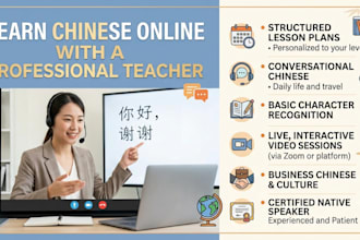 passionately teach you chinese and help you sound like a native speaker