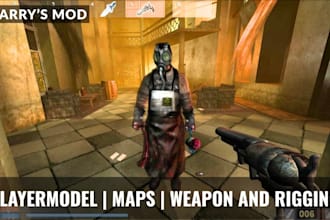 create custom gmod maps, playermodel, and weapon for garrys mod