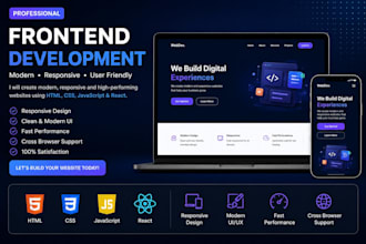 build responsive frontend websites with react