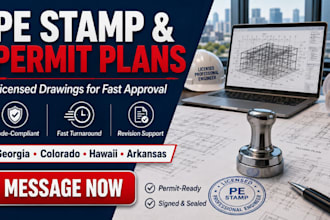provide pe stamp permit drawings in georgia colorado hawaii arkansas
