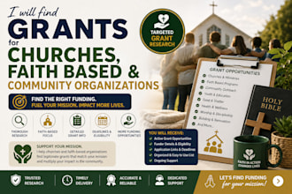 find grants for churches, faith based, and community organizations