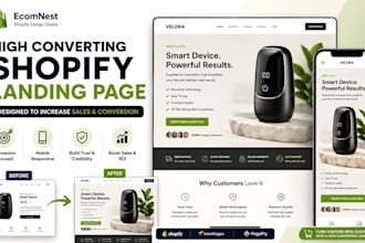 create a shopify landing page using pagefly or gempages