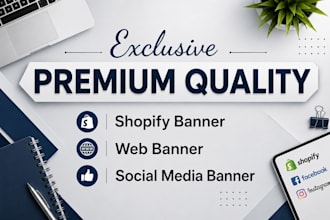 design shopify banner, hero image, etsy banner, website header, or website image