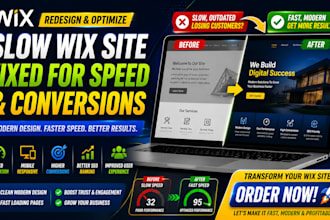 redesign and optimize your wix website, fix bug issues and website overlapping