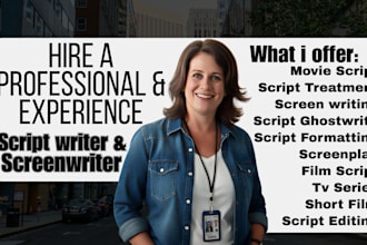 write, edit screenplay movie script treatment feature film script screenwriting