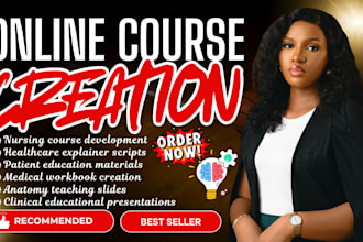 write fitness, diet online course, lesson plan, training course and video script