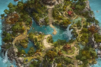 design epic fantasy world maps, city maps, and battle maps