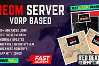 be your fivem server developer, redm server developer, redm vorp server
