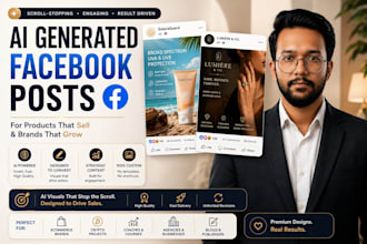 design ai generated facebook post for any product or business