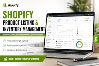 do shopify product listing, product uploading and inventory