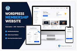 wordpress paid membership subscription website, lms wordpress memberpress site