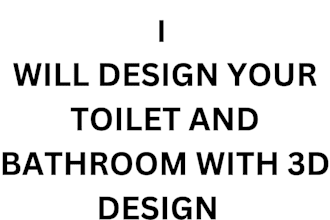 do 3d toilet and bathroom design for you
