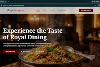 build a stunning restaurant website in react