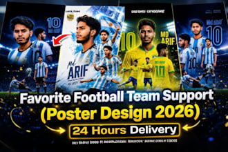 create cinematic football poster design