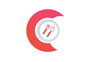 create self guided food tour app logo