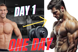 design high CTR youtube thumbnail for gym and fitness