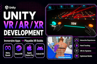 build immersive interactive unity VR, ar or xr experiences