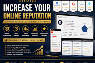 increase your goodfirms clutch g2, capterra designrush and online reputation