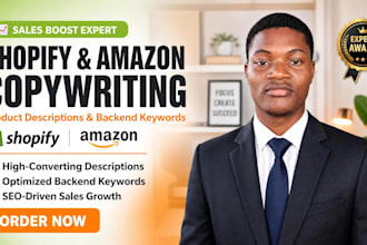 write sales boost shopify product descriptions and amazon backend keywords
