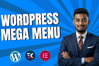 create wordpress elementor header footer and mega menu