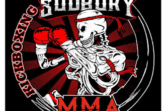create professional boxing and jiu jitsu logo