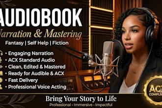 record professional audiobook narration, acx audiobook voiceover for audible
