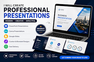 make professional business and academic PPT presentations