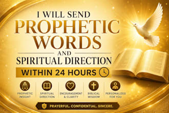 send prophetic words and spiritual direction within 24 hours
