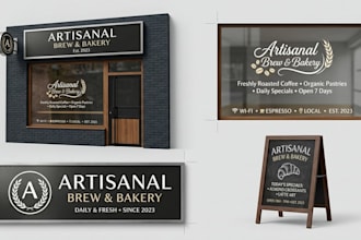 do professional signage design, shop front, window graphic and signboard design