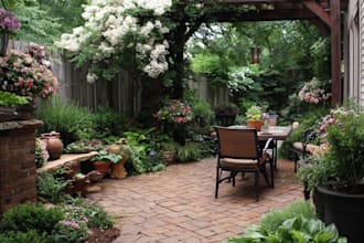 design landscape, terrace, backyard, pool, and patio