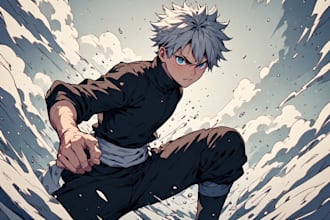 draw custom manga character illustrations for you