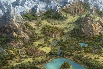 create detailed fantasy world maps