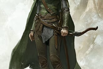 fantasy dnd character illustration