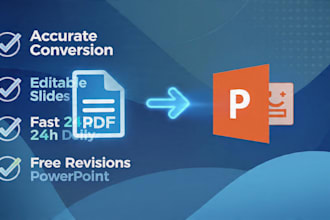 convert PDF to editable powerpoint PPT in 24 hours