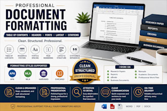 format table of contents, headers, fonts, spacing, pagination and word documents