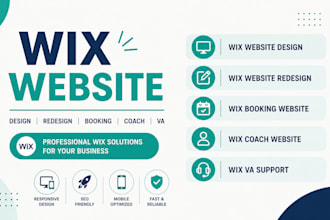 build wix website wix VA wix website wix coach wix re design wix booking website