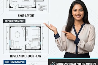 do autocad 2d drafting, floor plan, and architechtural drawings