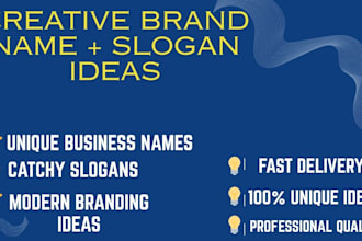 create unique business names, brand names, and catchy slogans