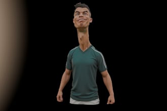 design a printable 3d caricature of you