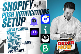shopify web push notification brevo pushowl mergn firepush omnisend pushbot bars