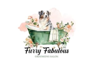 create a professional pet grooming and care logo design