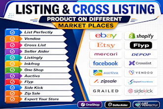 list and crosslist products on ebay, depop, vinted, whatnot, poshmark and more