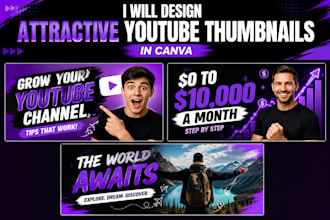 design attractive youtube thumbnails in canva
